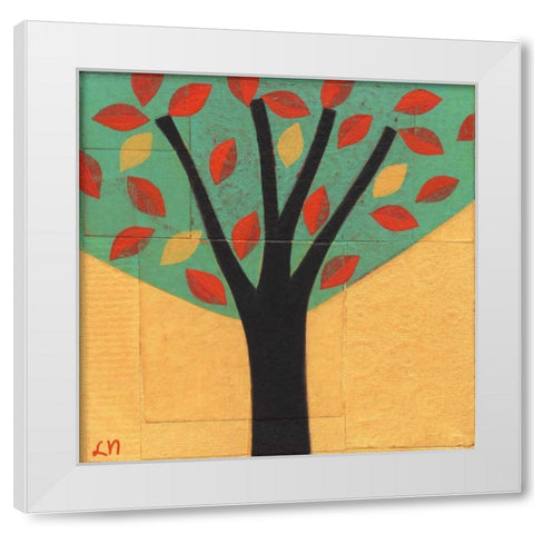 Tree-109 White Modern Wood Framed Art Print by Nugent, Laura