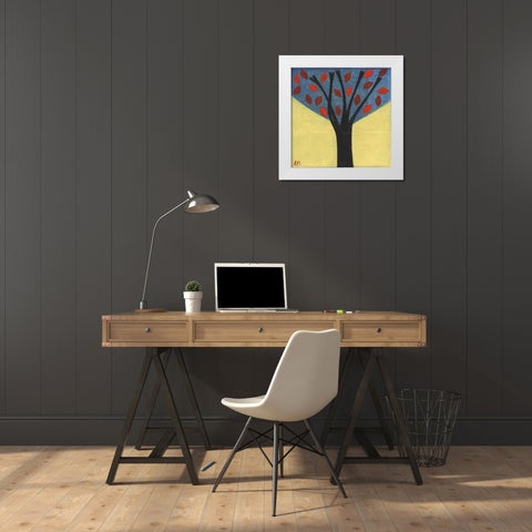 Tree-122 White Modern Wood Framed Art Print by Nugent, Laura