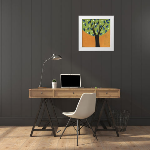 Tree-157 White Modern Wood Framed Art Print by Nugent, Laura