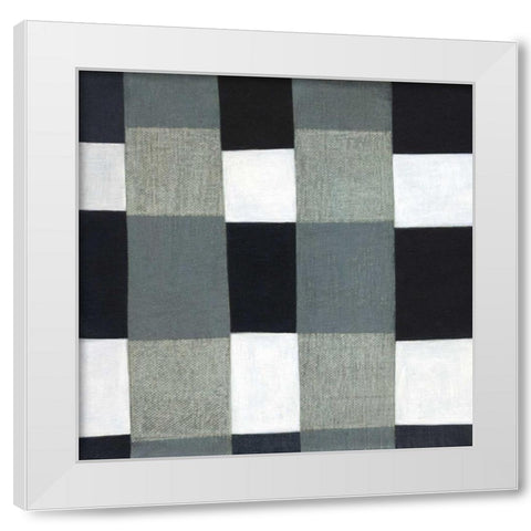 Gray Plaid 1 White Modern Wood Framed Art Print by Nugent, Laura