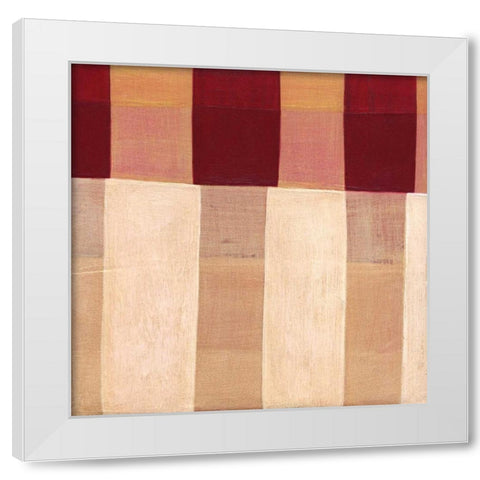 Broken Stripes 1 White Modern Wood Framed Art Print by Nugent, Laura