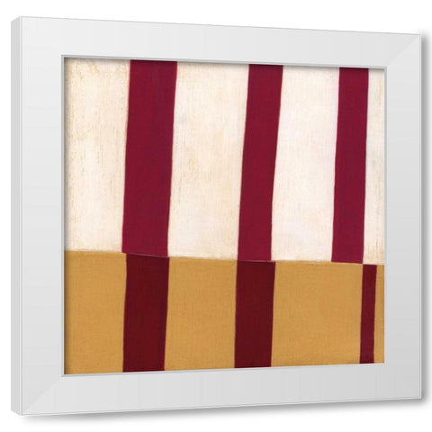 Broken Stripes 2 White Modern Wood Framed Art Print by Nugent, Laura