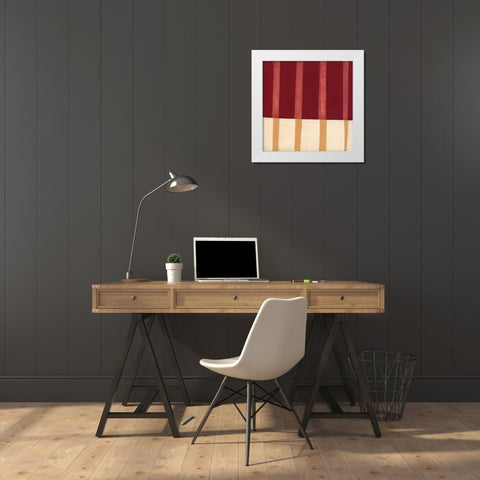 Broken Stripes 4 White Modern Wood Framed Art Print by Nugent, Laura