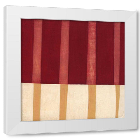 Broken Stripes 4 White Modern Wood Framed Art Print by Nugent, Laura
