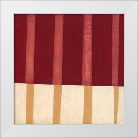 Broken Stripes 4 White Modern Wood Framed Art Print by Nugent, Laura