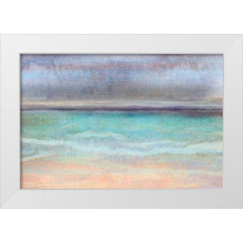 Rain Shower White Modern Wood Framed Art Print by Niele, Cora