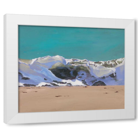Shore Break 1 White Modern Wood Framed Art Print by Newstedt, Stephen