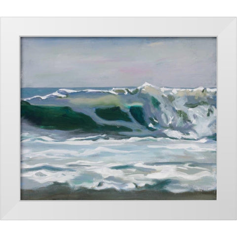Shore Break 2 White Modern Wood Framed Art Print by Newstedt, Stephen