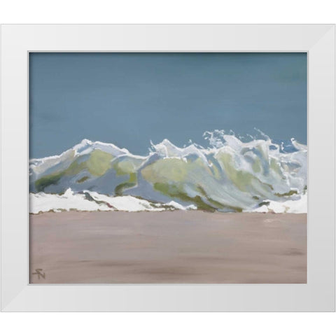 Shore Break 3 White Modern Wood Framed Art Print by Newstedt, Stephen
