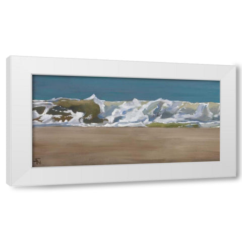 Shore Break 4 White Modern Wood Framed Art Print by Newstedt, Stephen
