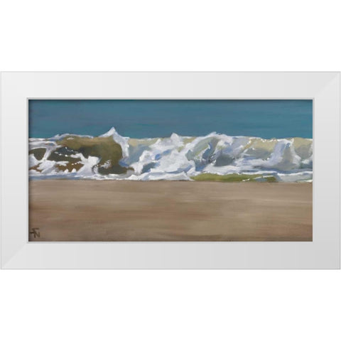 Shore Break 4 White Modern Wood Framed Art Print by Newstedt, Stephen