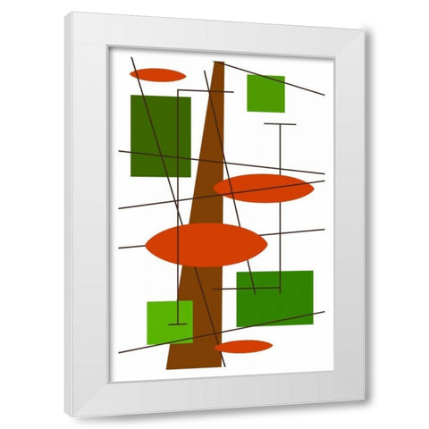 Rauth in Green White Modern Wood Framed Art Print by Newton, Tonya