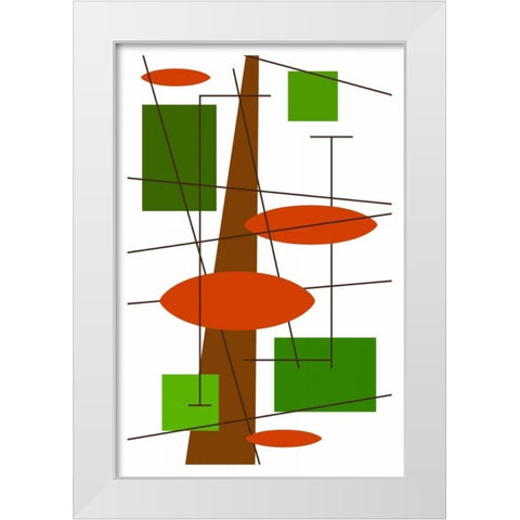 Rauth in Green White Modern Wood Framed Art Print by Newton, Tonya