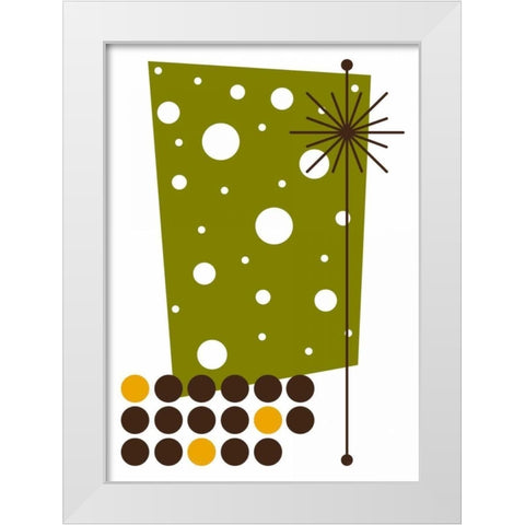 Yucca In Green White Modern Wood Framed Art Print by Newton, Tonya
