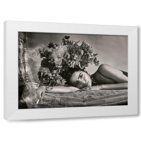 I Would Like to Give You Everything White Modern Wood Framed Art Print by Navarro, Ernesto