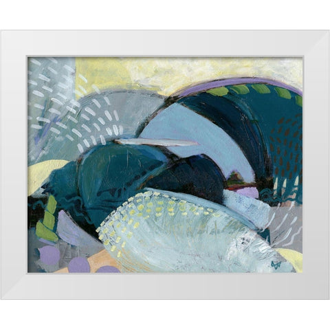 Bless The Ships at Sea White Modern Wood Framed Art Print by Nemcosky, Ann Thompson