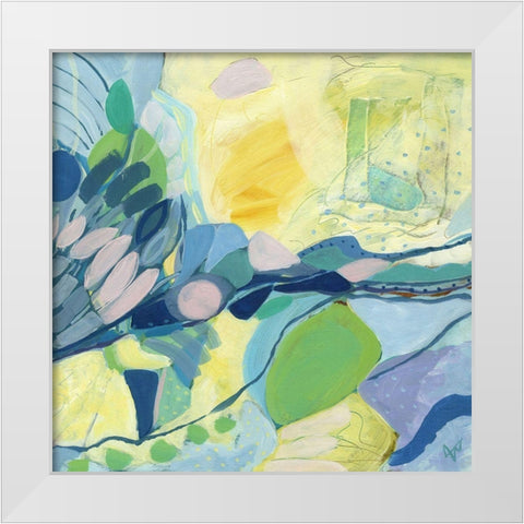 Elsewhere White Modern Wood Framed Art Print by Nemcosky, Ann Thompson