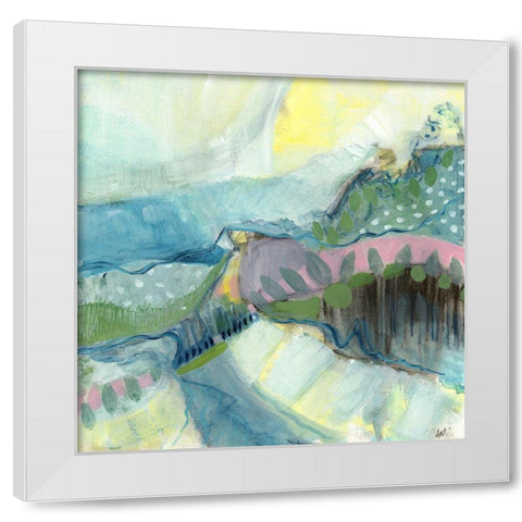 Explore No. 1 White Modern Wood Framed Art Print by Nemcosky, Ann Thompson