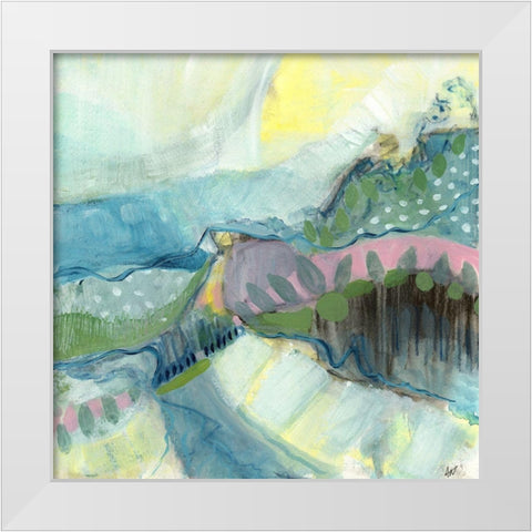 Explore No. 1 White Modern Wood Framed Art Print by Nemcosky, Ann Thompson