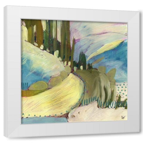 Explore No. 8 White Modern Wood Framed Art Print by Nemcosky, Ann Thompson