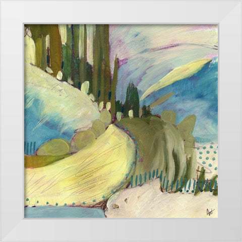 Explore No. 8 White Modern Wood Framed Art Print by Nemcosky, Ann Thompson