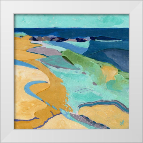 Seaside White Modern Wood Framed Art Print by Nemcosky, Ann Thompson