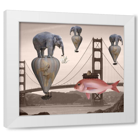 Tea Time White Modern Wood Framed Art Print by Nocito, Daniela