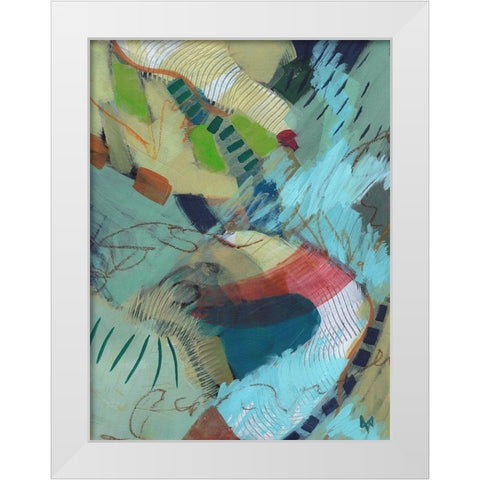 Dont Look Back White Modern Wood Framed Art Print by Nemcosky, Ann Thompson