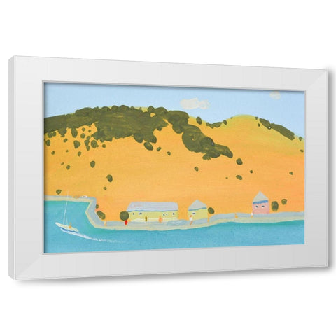 Balaclava Hills White Modern Wood Framed Art Print by Nekraha, Igor