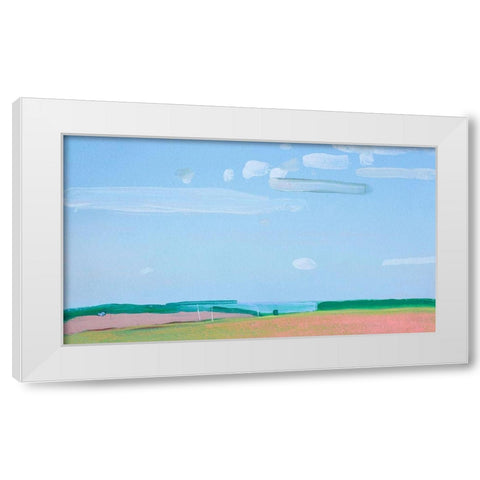 Cloudy Sky White Modern Wood Framed Art Print by Nekraha, Igor