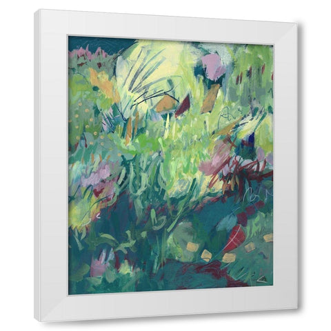 Recklessly Blooming White Modern Wood Framed Art Print by Nemcosky, Ann Thompson