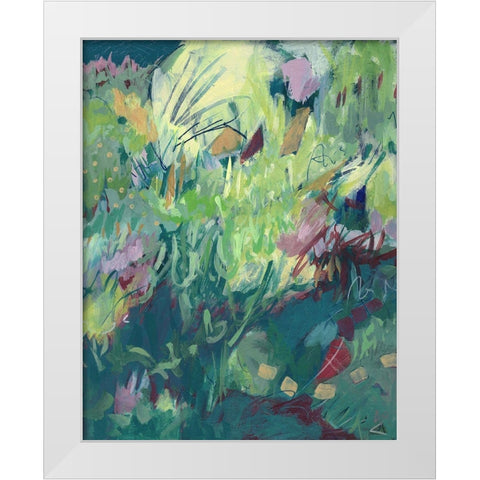 Recklessly Blooming White Modern Wood Framed Art Print by Nemcosky, Ann Thompson