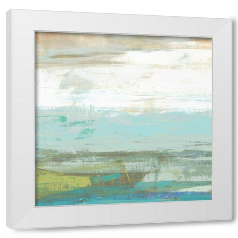 Beach Wash No. 1 White Modern Wood Framed Art Print by Nicoll, Suzanne