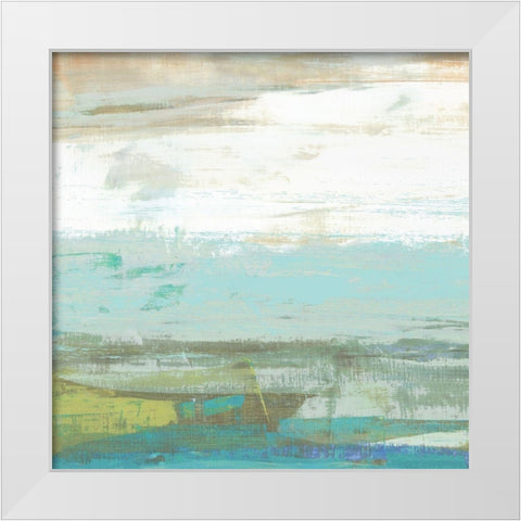 Beach Wash No. 1 White Modern Wood Framed Art Print by Nicoll, Suzanne