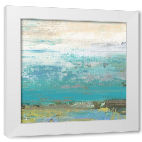 Beach Wash No. 3 White Modern Wood Framed Art Print by Nicoll, Suzanne