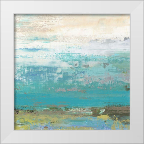Beach Wash No. 3 White Modern Wood Framed Art Print by Nicoll, Suzanne