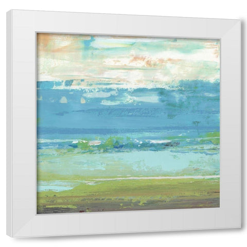 Beach Wash No. 4 White Modern Wood Framed Art Print by Nicoll, Suzanne