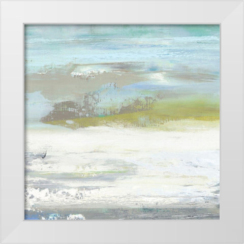 Beach Wash No. 5 White Modern Wood Framed Art Print by Nicoll, Suzanne