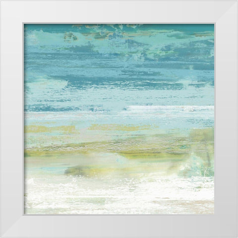 Beach Wash No. 8 White Modern Wood Framed Art Print by Nicoll, Suzanne