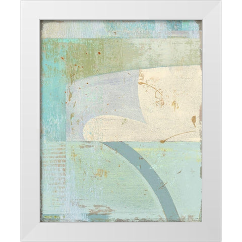 Coastal Blues No. 1 White Modern Wood Framed Art Print by Nicoll, Suzanne