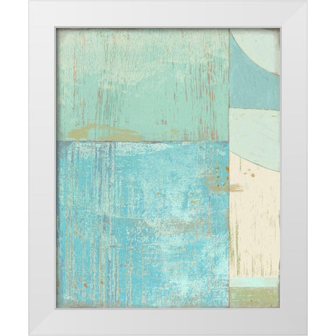 Coastal Blues No. 2 White Modern Wood Framed Art Print by Nicoll, Suzanne