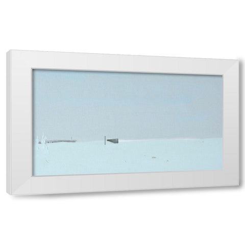At The Top of The Mount White Modern Wood Framed Art Print by Nekraha, Igor