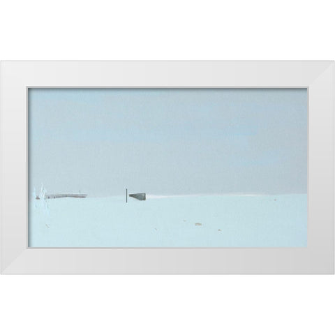 At The Top of The Mount White Modern Wood Framed Art Print by Nekraha, Igor