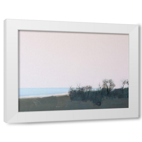 Bessarabian Evening White Modern Wood Framed Art Print by Nekraha, Igor
