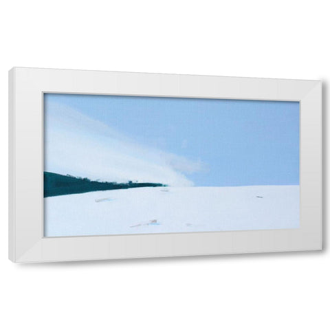 Snowy Field White Modern Wood Framed Art Print by Nekraha, Igor