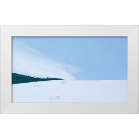 Snowy Field White Modern Wood Framed Art Print by Nekraha, Igor