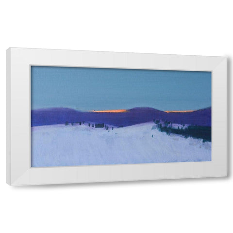 Transcarpathian Evening White Modern Wood Framed Art Print by Nekraha, Igor