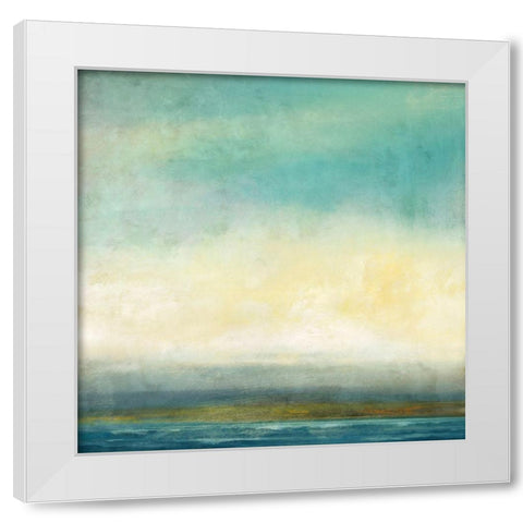 Blue Tide White Modern Wood Framed Art Print by Nicoll, Suzanne