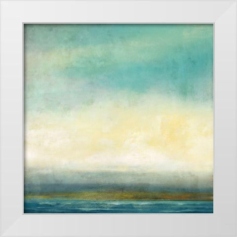 Blue Tide White Modern Wood Framed Art Print by Nicoll, Suzanne