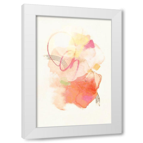 Peachy Keen No. 1 White Modern Wood Framed Art Print by Nicoll, Suzanne